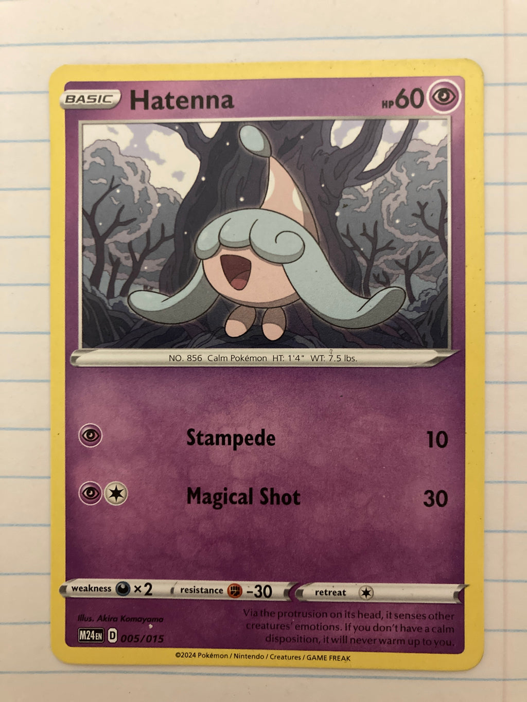 Hatenna 005/015 McDonalds Promo M24 EN