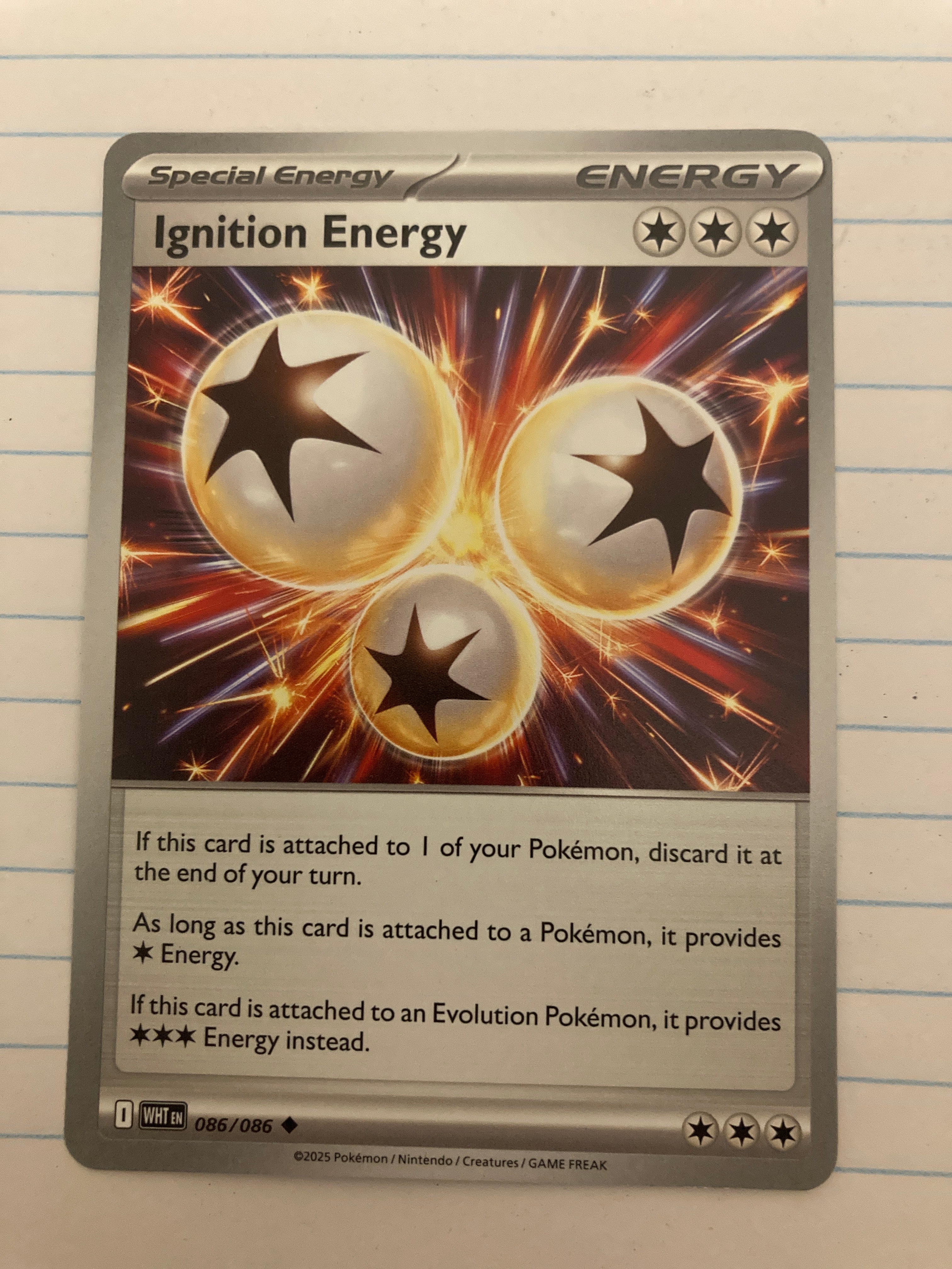 Ignition Energy 086/086 Sv: White Flare Regular